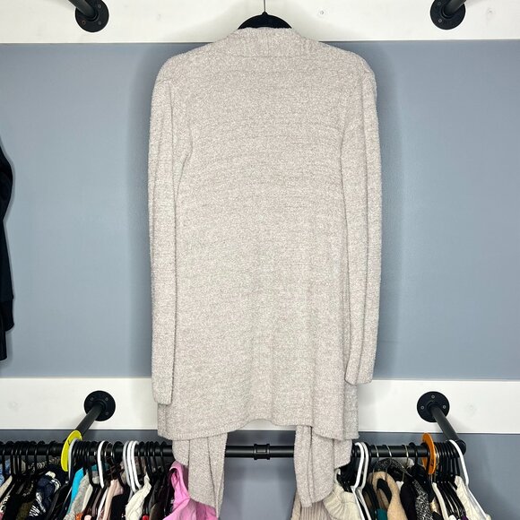 Barefoot Dreams Bamboo Chic Lite Grey Open Front Long Cozy Cardigan Sweater S/M - Picture 4 of 7